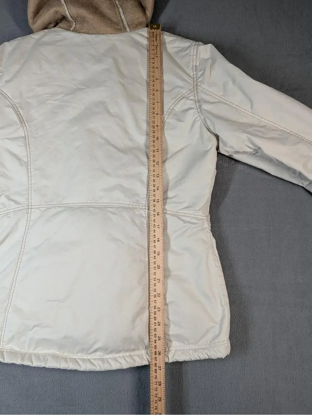 Kuhl Projekt Womens Medium Beige Fleece Lined Hooded Winter Jacket Coat Ski - Picture 10 of 12